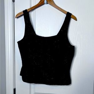 ANDRETTA DONATELLO Retro Black Beaded Whimsigoth Witchy Corsette Camisol…